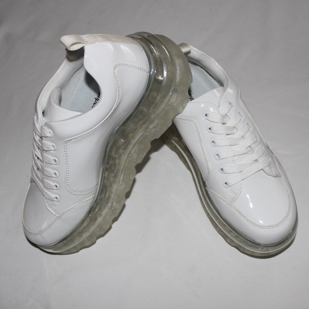 JEFFREY CAMPBELL SPAWN WHITE PATENT SNEAKER 8M